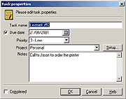 Task window