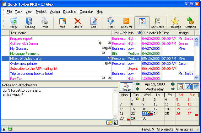 Quick To-Do Pro 4.5.1 screenshot