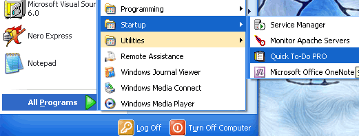 Original Quick To-Do registration screen for step 6